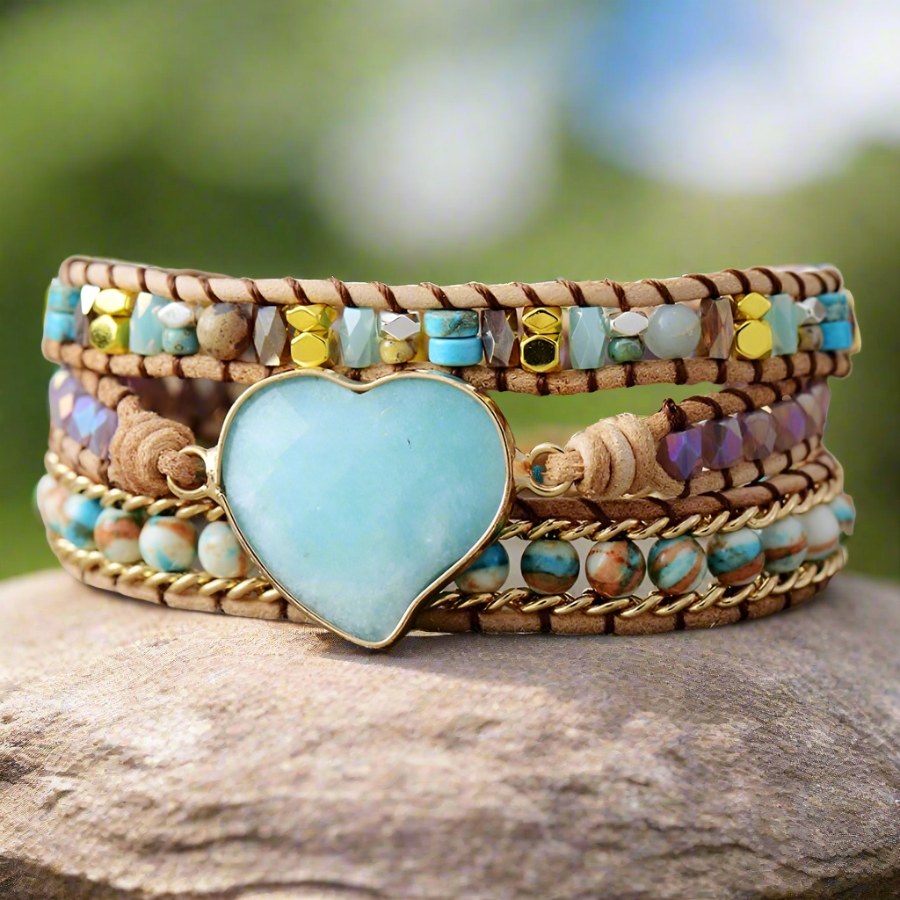 Patricia | Amazonite Heart & Mixed Beads