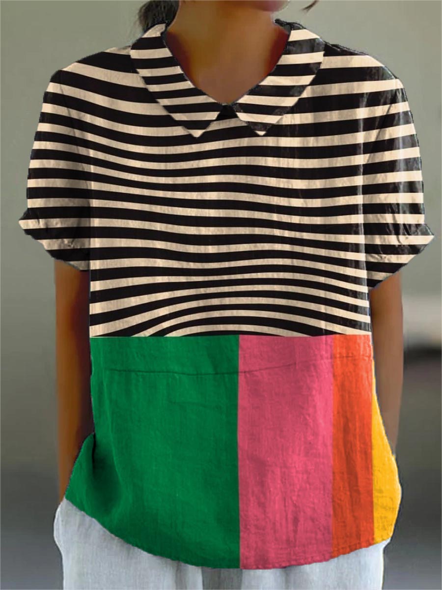 Eva | Bold Colour Block Shirt