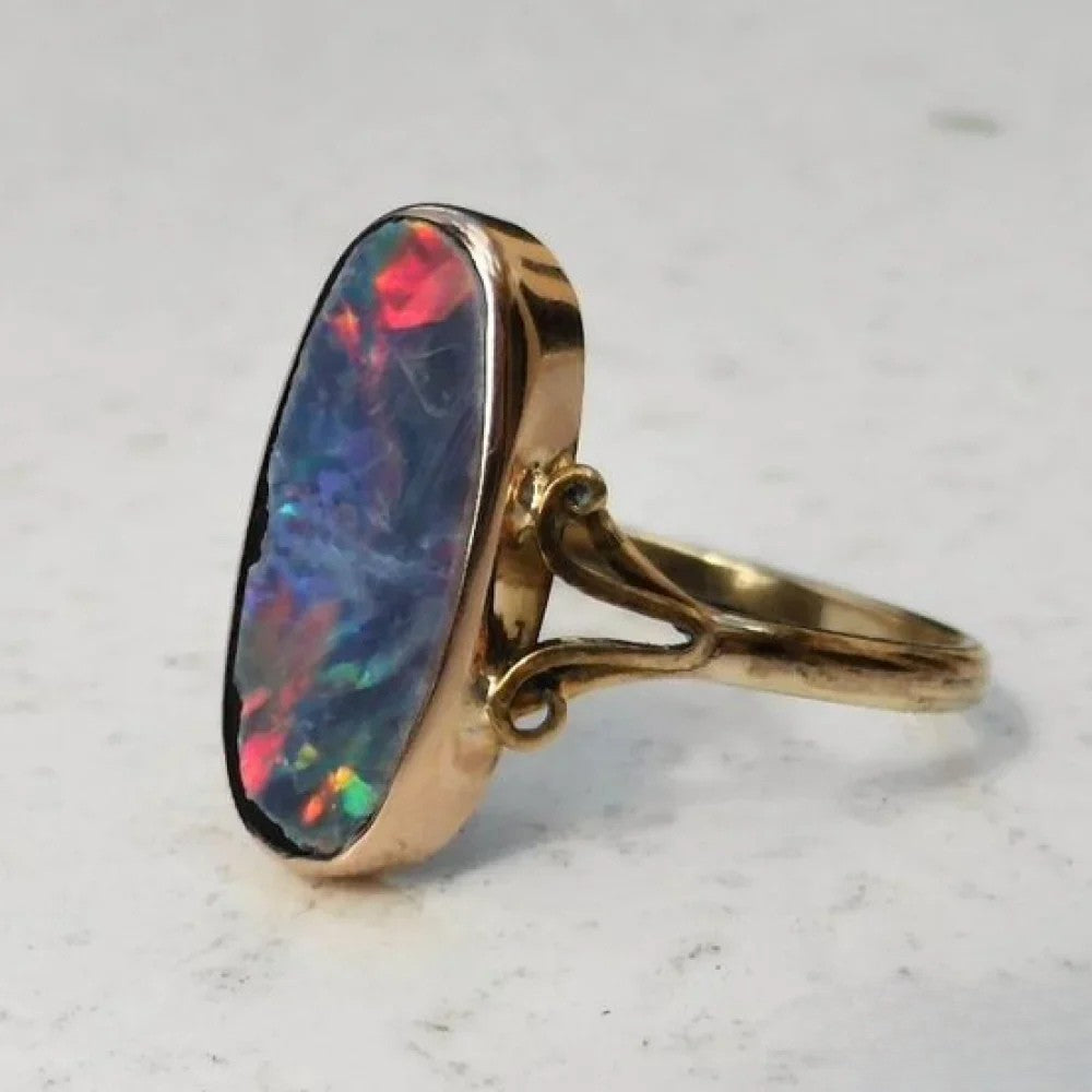 Elena | Retro Bunter Opal Ring