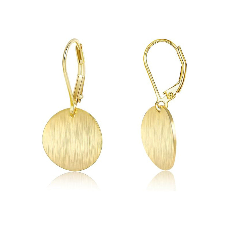 Jasmine | Retro Golden Disc Earrings