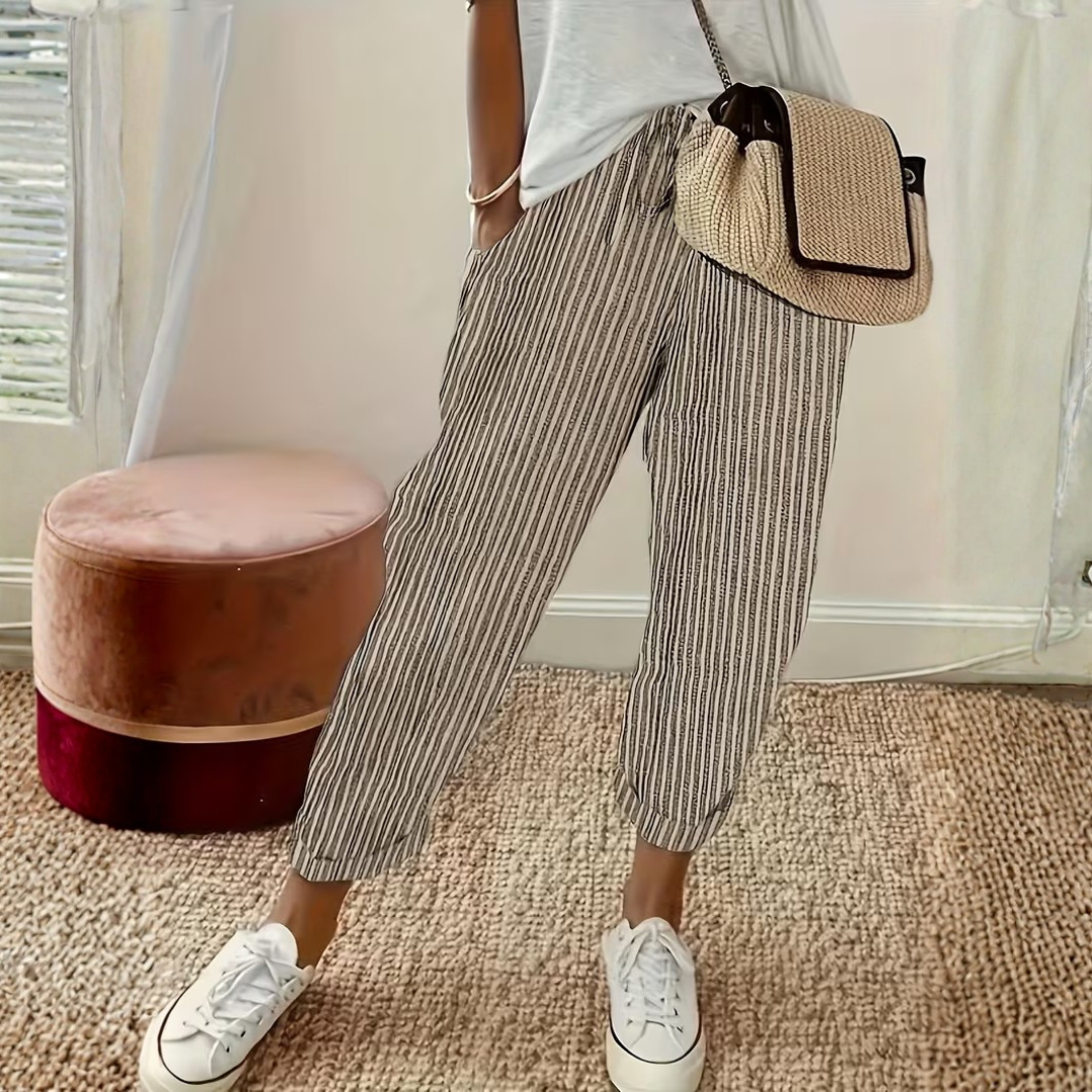 Adele | Striped Wide Leg Pants