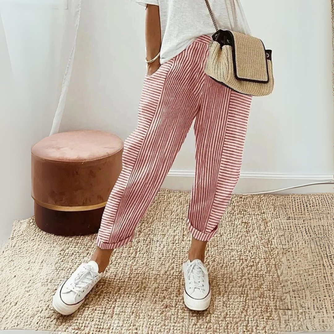 Adele | Striped Wide Leg Pants