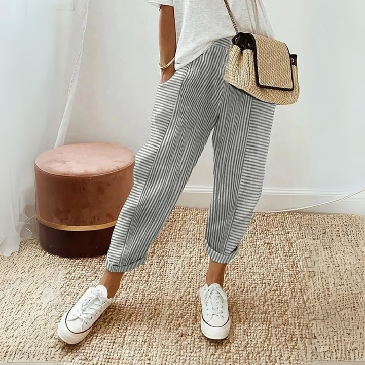Adele | Striped Wide Leg Pants