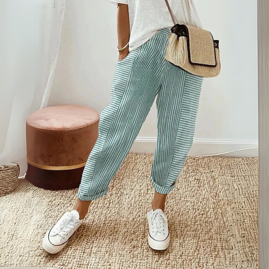 Adele | Striped Wide Leg Pants