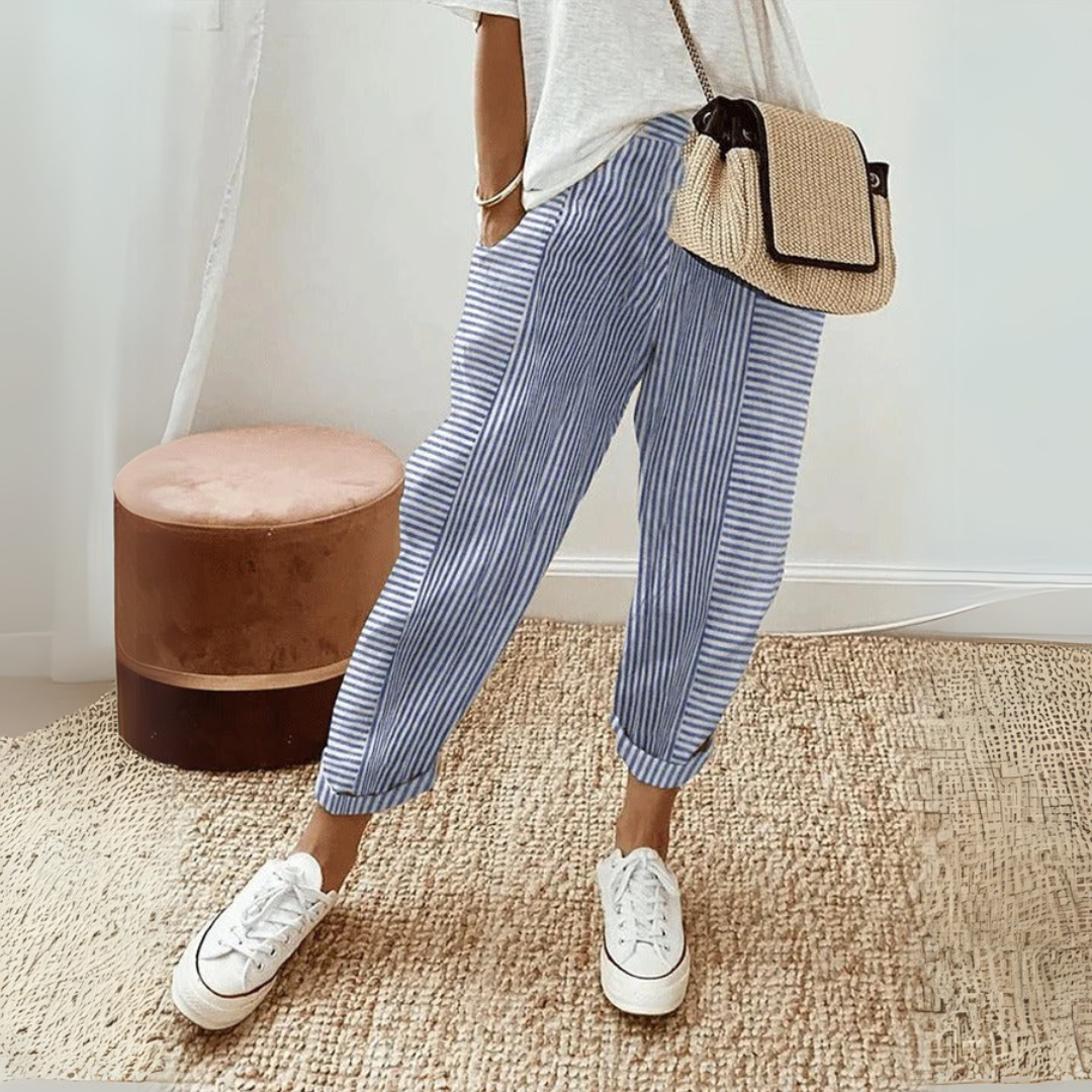 Adele | Striped Wide Leg Pants