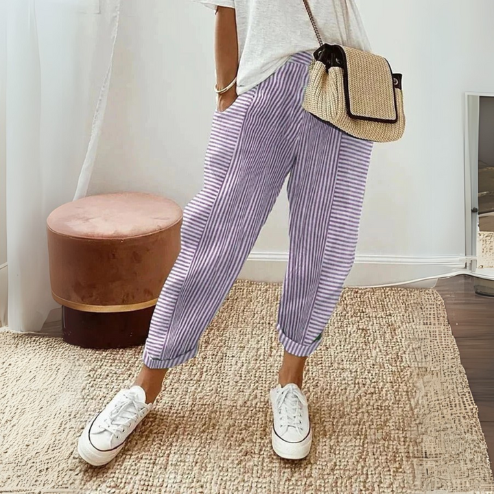 Adele | Striped Wide Leg Pants
