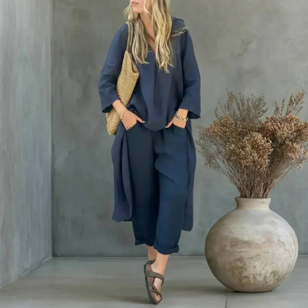 Lucia | Long Vest and Wide-Leg