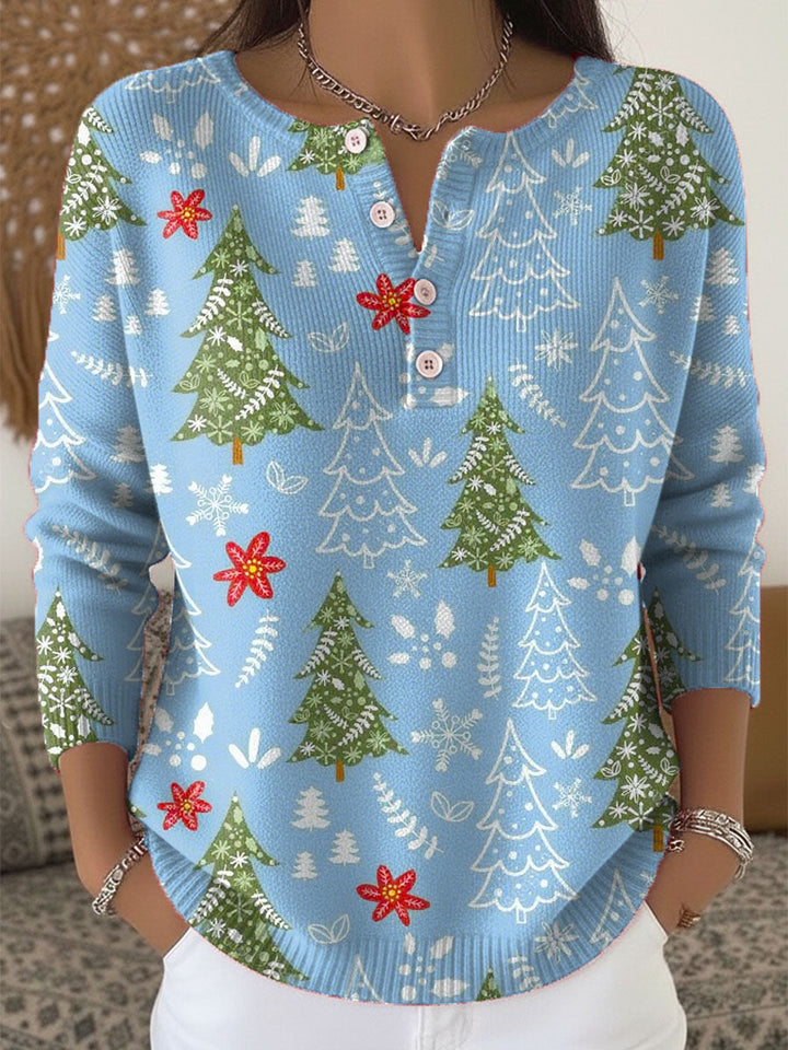 Raegan | Christmas Sweater with Buttons