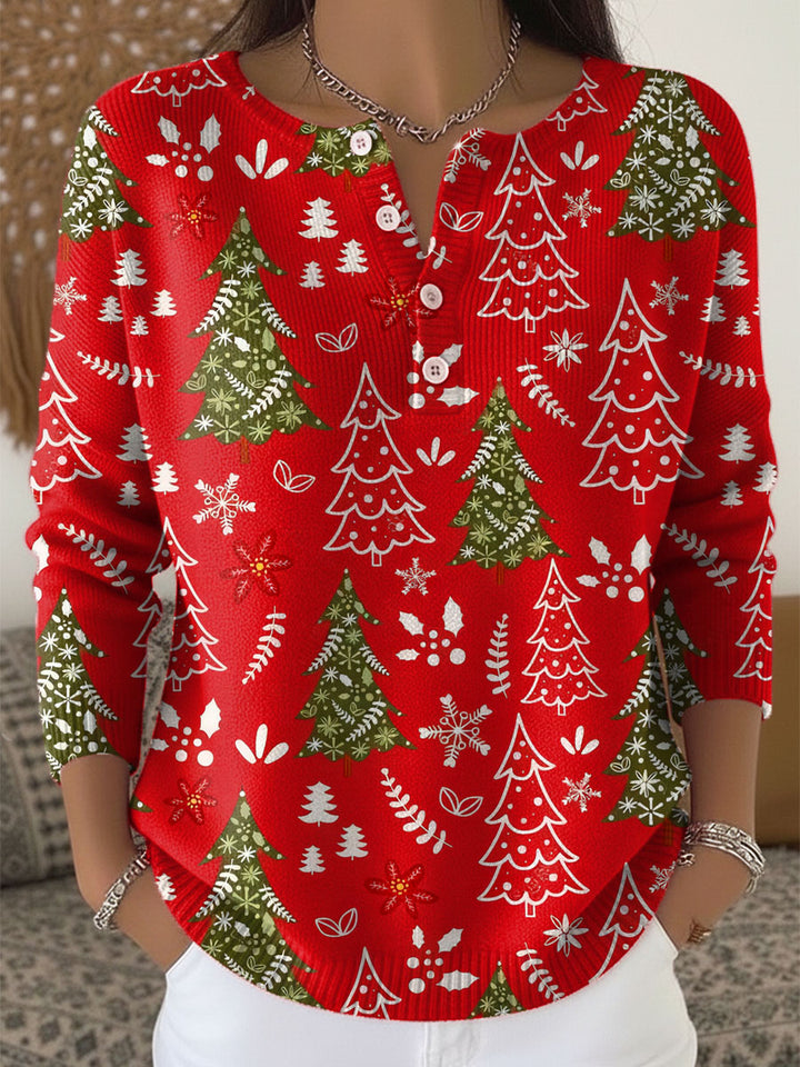 Raegan | Christmas Sweater with Buttons