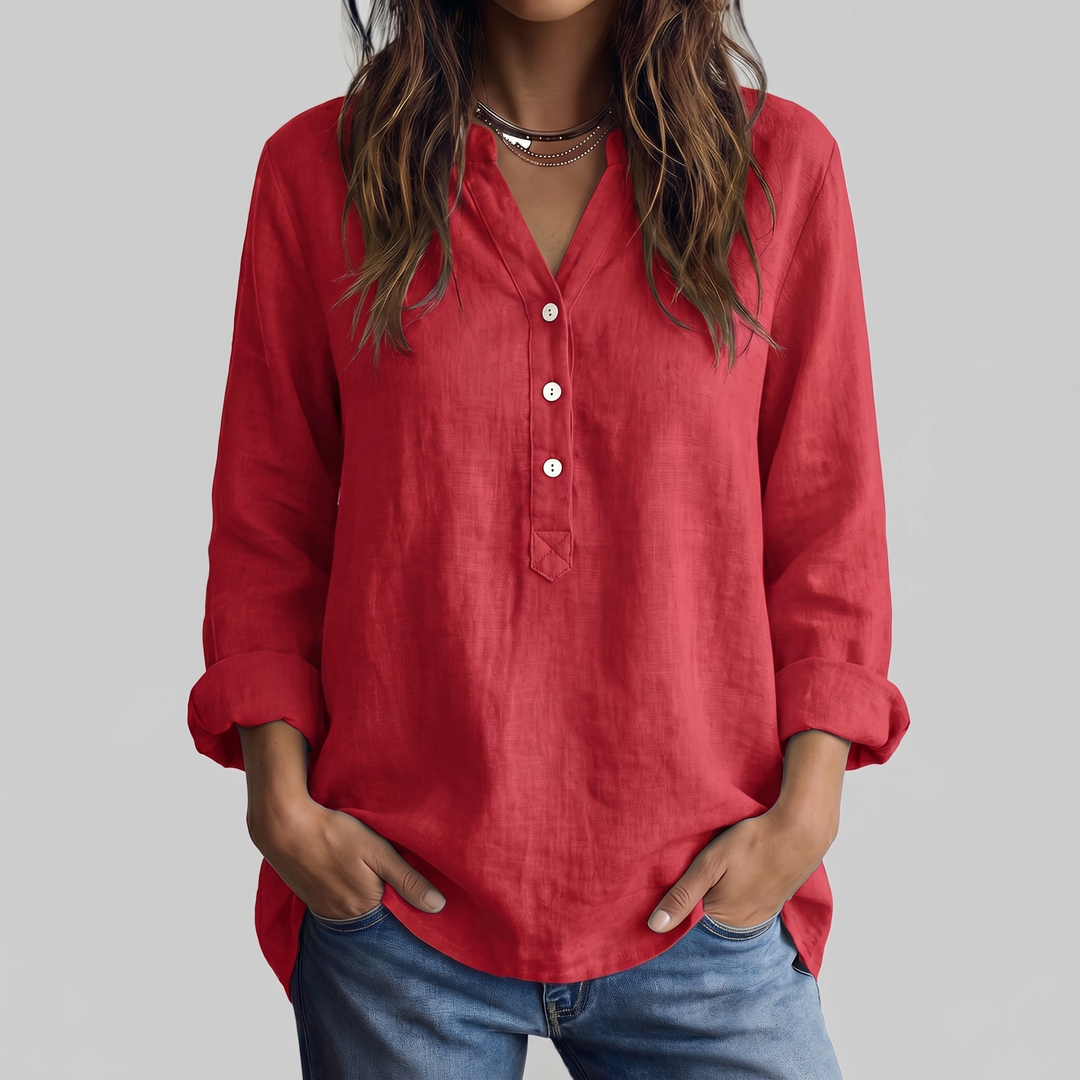 Lina | Women's Lightweight and Comfortable Linen Blouse