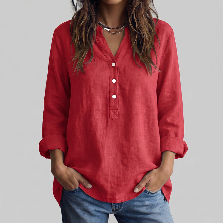 Lina | Women's Lightweight and Comfortable Linen Blouse