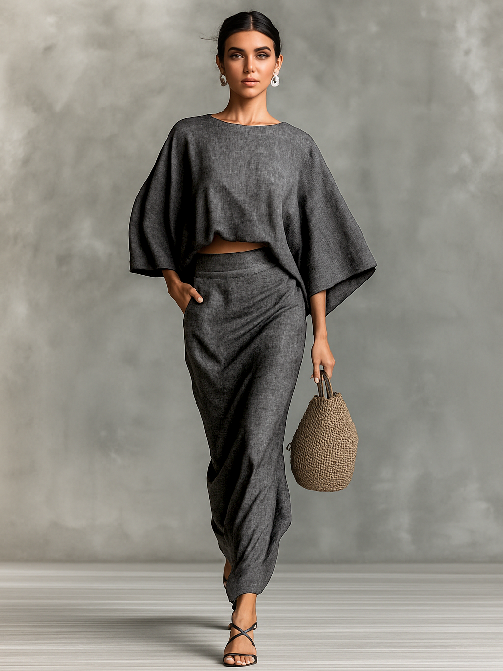 Selene | Soft Batwing Two-Piece Set