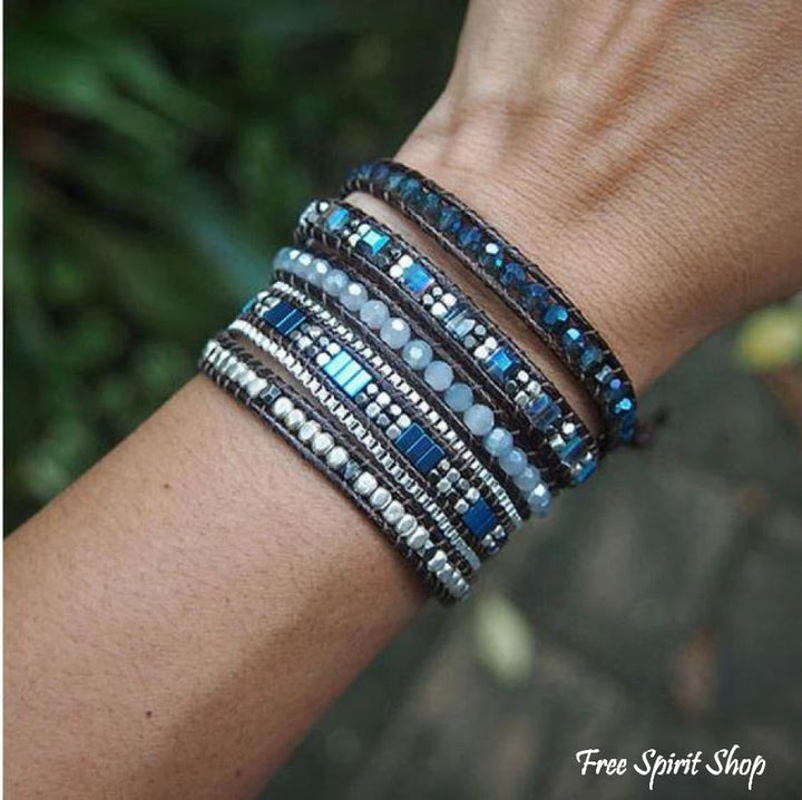 Tia | Handmade Crystal & Hematite Blue