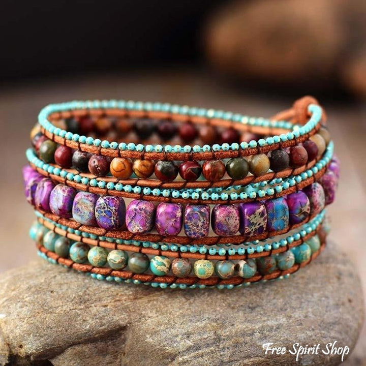 Vicky | Handmade Jasper Mix Love Wrap