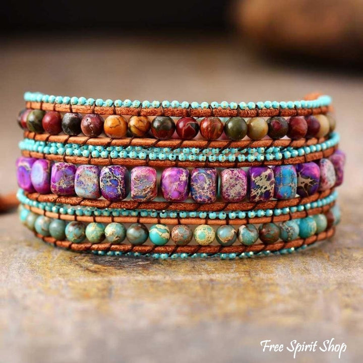 Vicky | Handmade Jasper Mix Love Wrap
