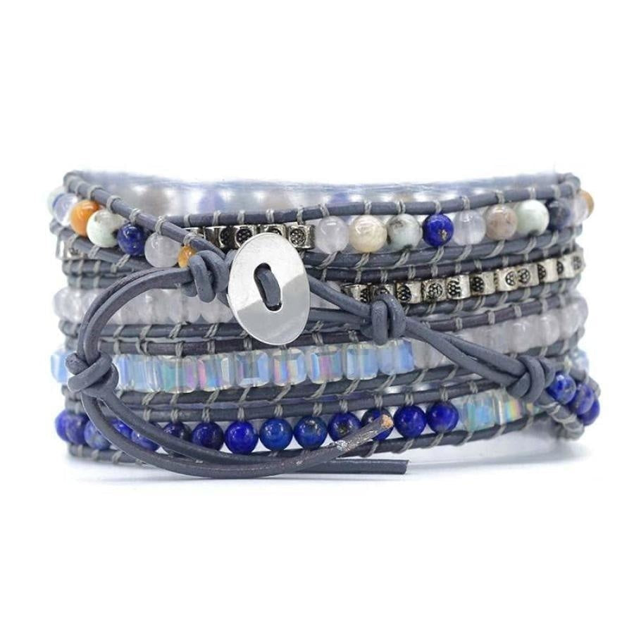 Joanna | Handmade Lapis Lazuli Stone Leather