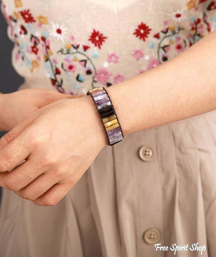 Ida | Handmade Multi-Color Jasper Stone Tube
