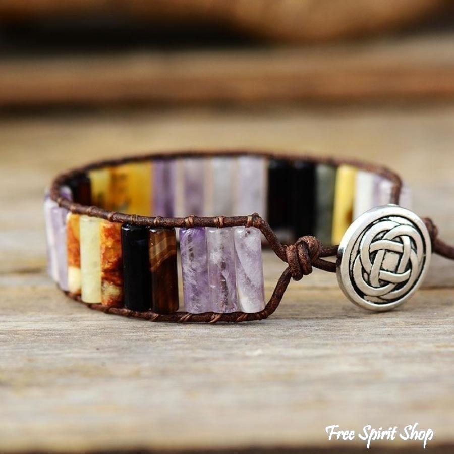 Ida | Handmade Multi-Color Jasper Stone Tube