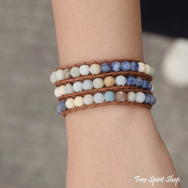 Marie | Handmade Natural Amazonite & Sodalite