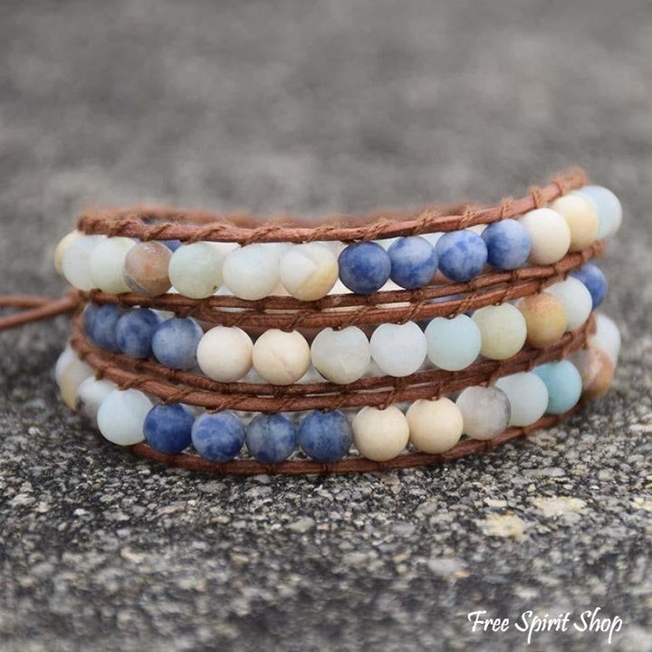 Marie | Handmade Natural Amazonite & Sodalite