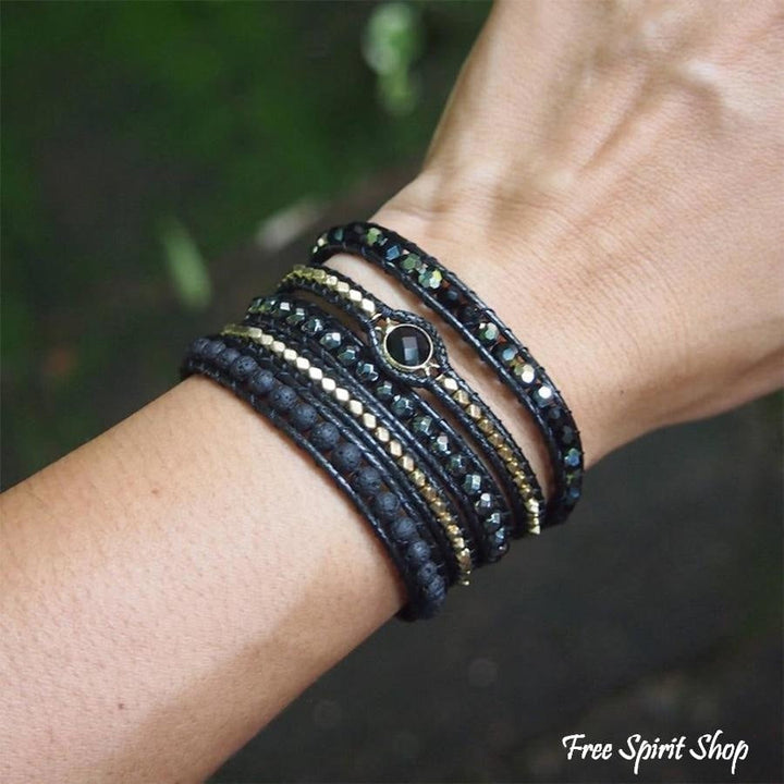 Andrea | Handmade Natural Black Lava Stone