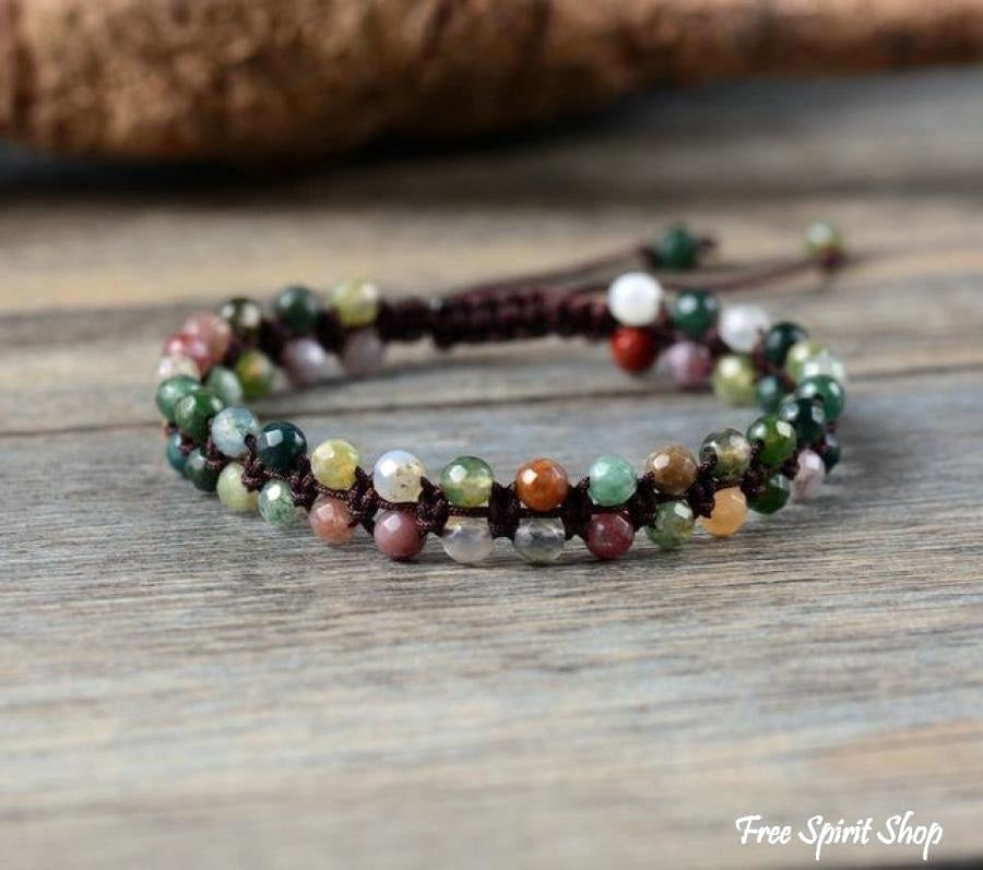 Susan | Handmade Natural Indian Agate Braided