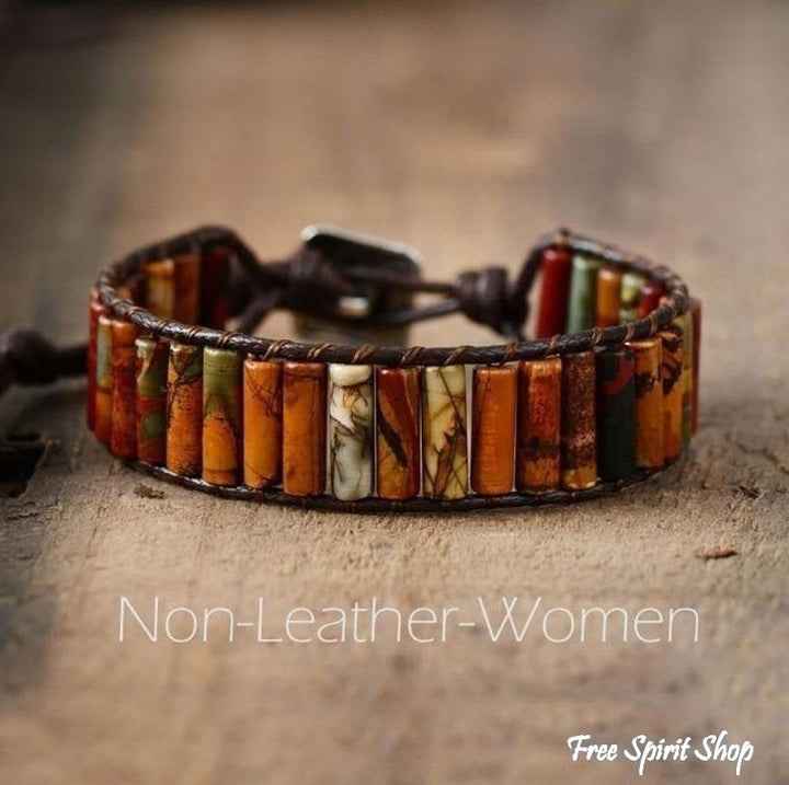 Rita | Handmade Natural Jasper Tube Wrap