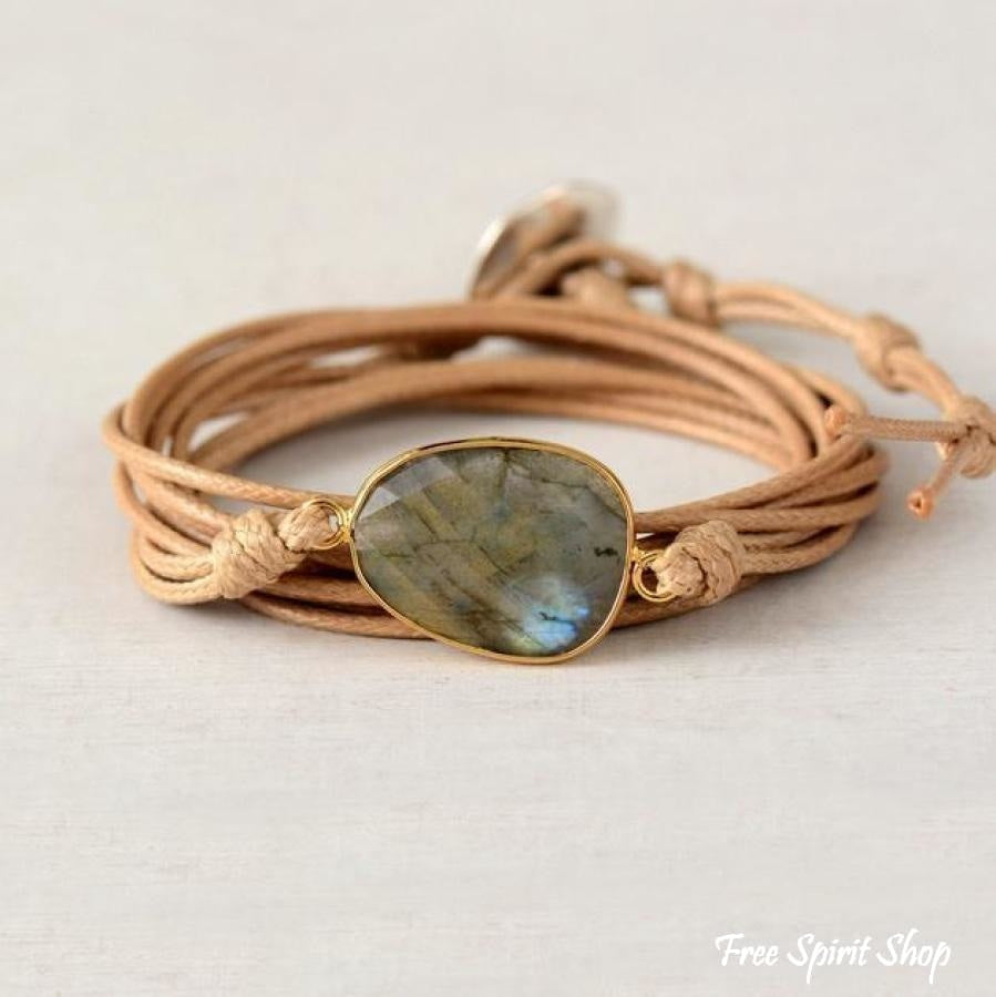 Helen | Handmade Natural Labradorite Gemstone Wrap