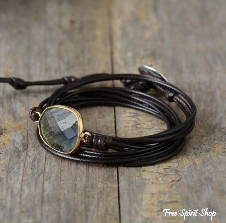 Helen | Handmade Natural Labradorite Gemstone Wrap