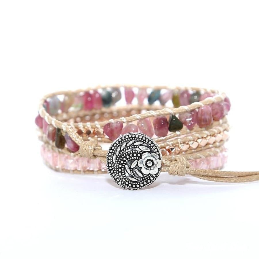 Georgia | Handmade Natural Pink Tourmaline Wrap