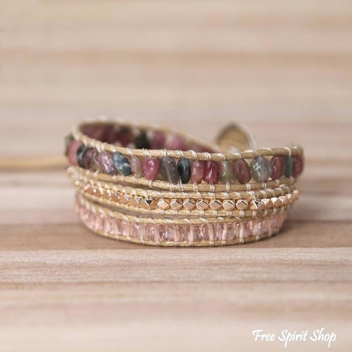 Georgia | Handmade Natural Pink Tourmaline Wrap