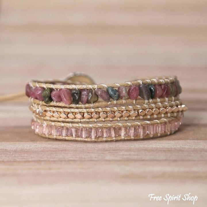 Georgia | Handmade Natural Pink Tourmaline Wrap