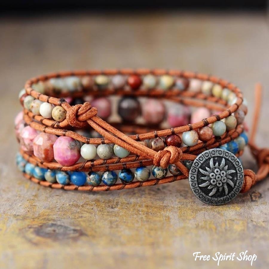 Ingrid | Handmade Natural Faceted Rhodonite &