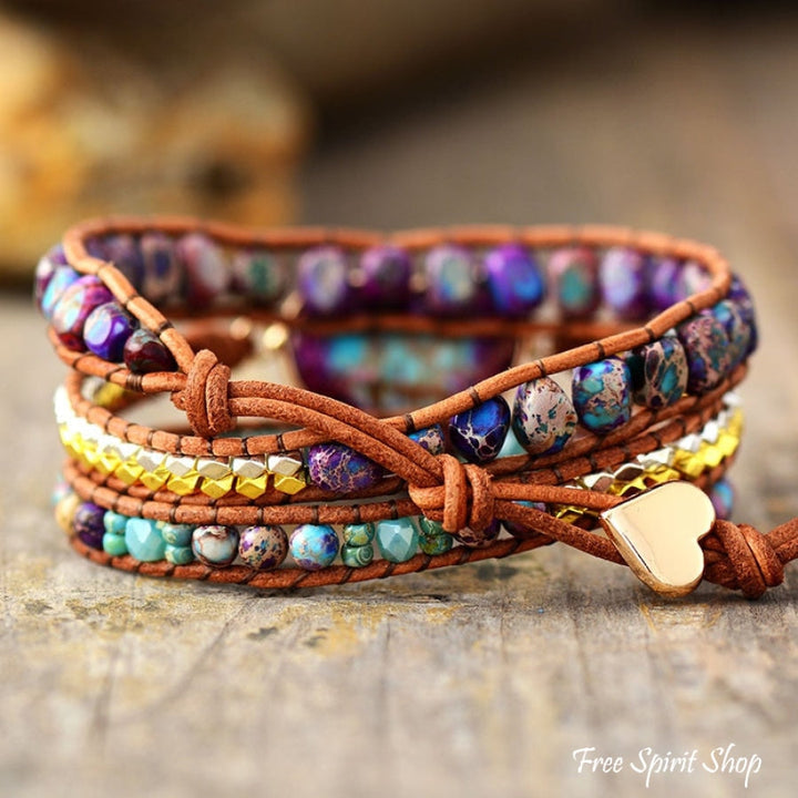 April | Handmade Purple & Turquoise Jasper