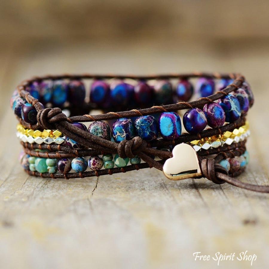 Florence | Handmade Purple & Turquoise Jasper