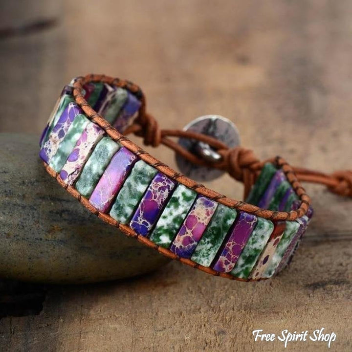 Isabella | Handmade Purple Jasper Tube Wrap