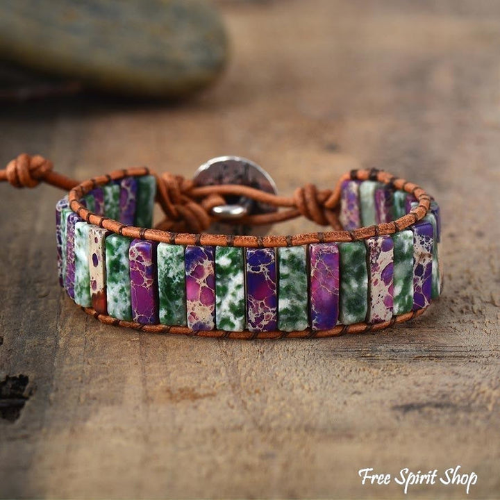 Isabella | Handmade Purple Jasper Tube Wrap
