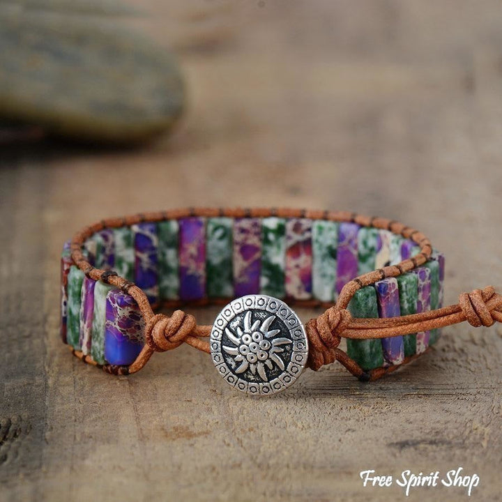 Isabella | Handmade Purple Jasper Tube Wrap