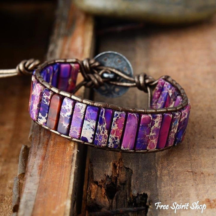 Isabella | Handmade Purple Jasper Tube Wrap