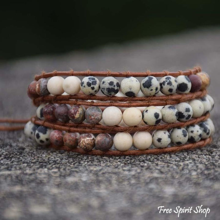 Aggie | Handmade Red Jasper & Dalmatian