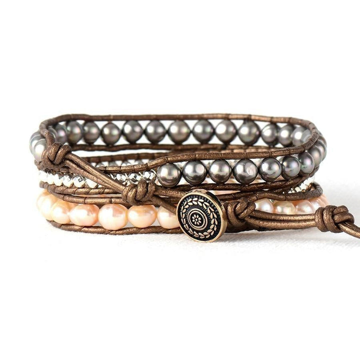 Emmeline | Handmade Two-tone Freshwater Pearl Wrap
