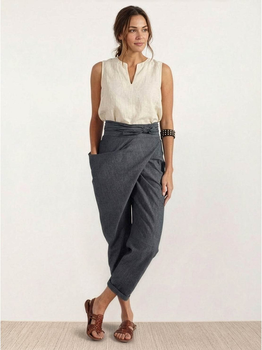 Atlas | High Waist Wrap Front Cropped