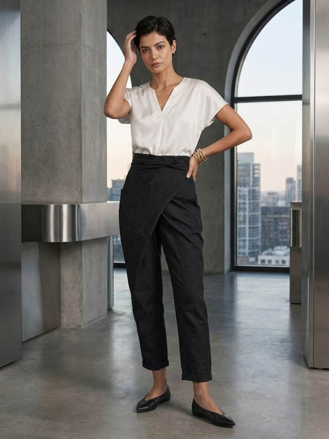 Atlas | High Waist Wrap Front Cropped