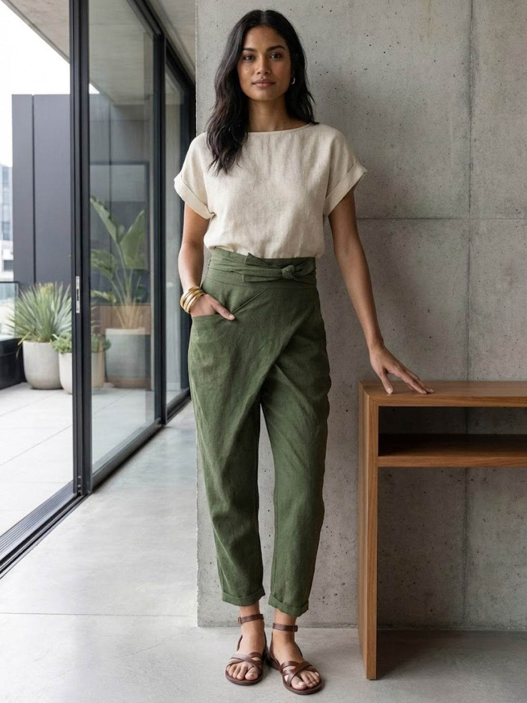 Atlas | High Waist Wrap Front Cropped