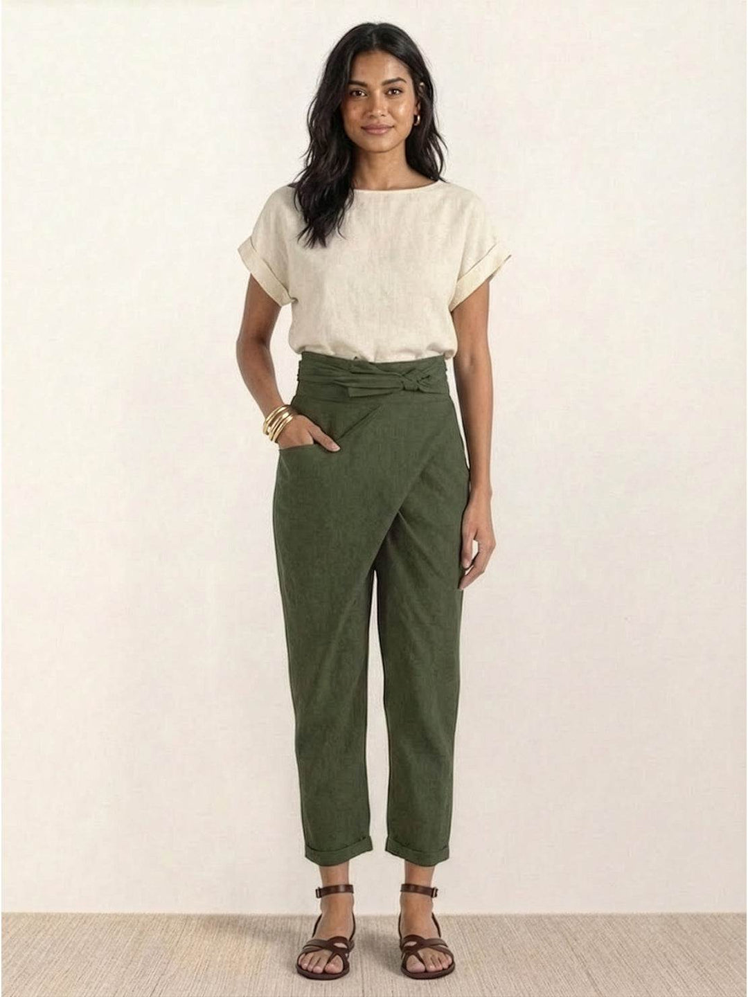 Atlas | High Waist Wrap Front Cropped