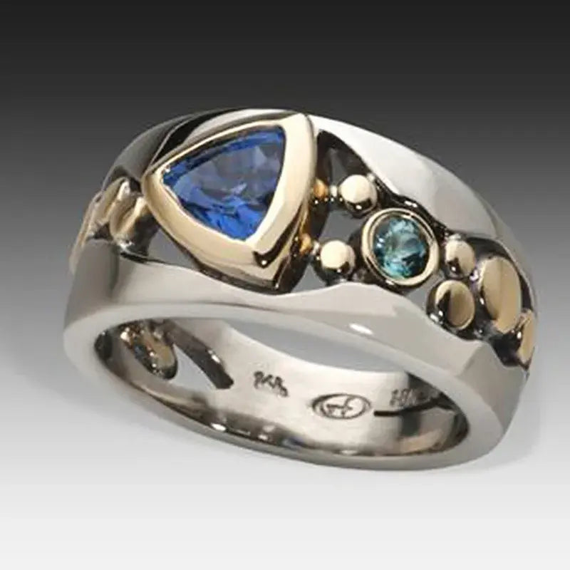 Luna | Vintage Blue Crystal Ring