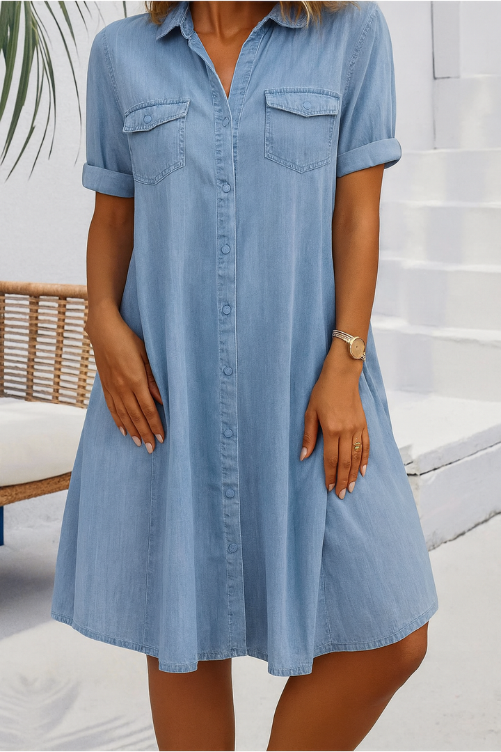 Audrey | Lightweight Denim-look Dress