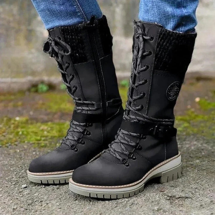 Cath | Women’s Knee-High Boots | Lace-Up Front