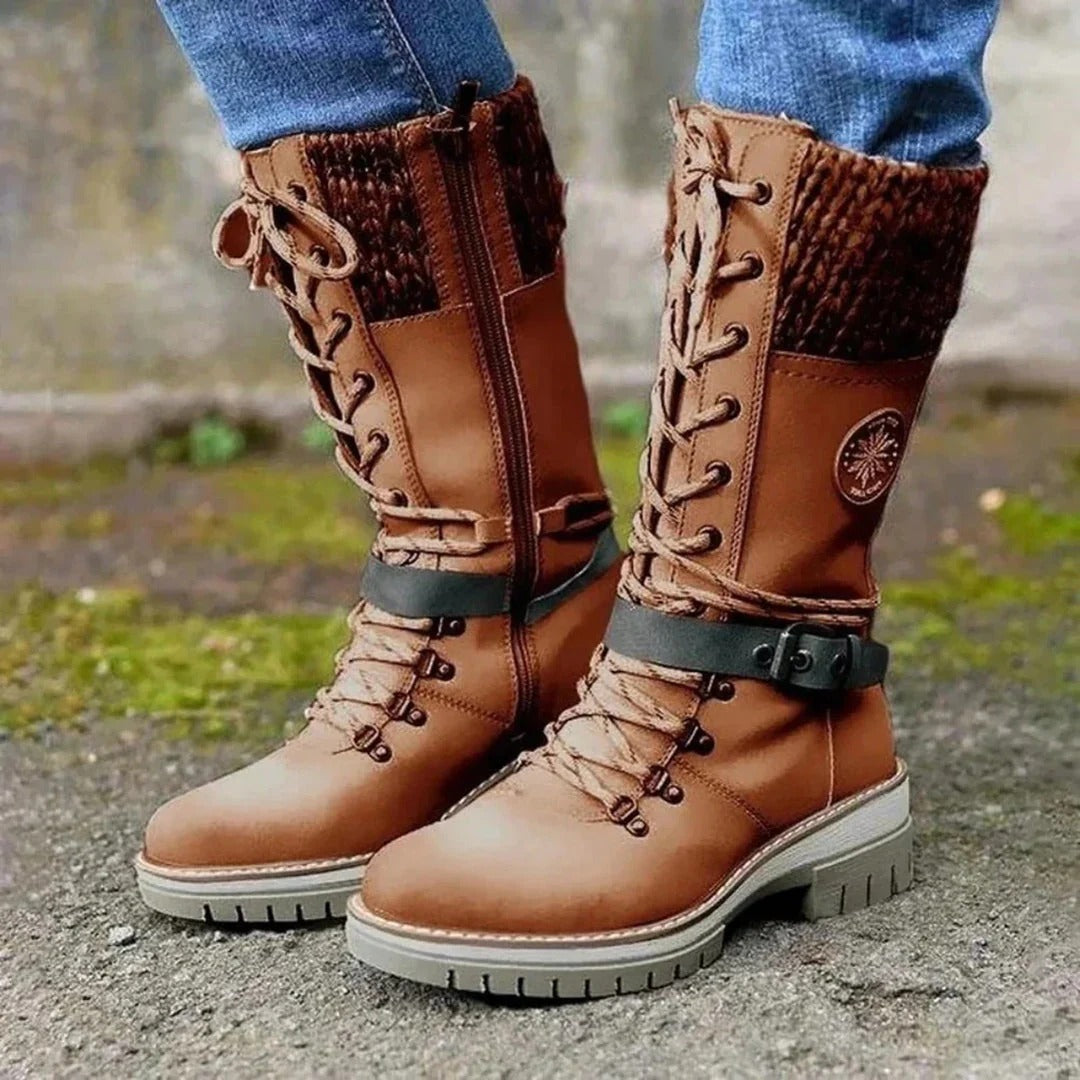 Cath | Women’s Knee-High Boots | Lace-Up Front