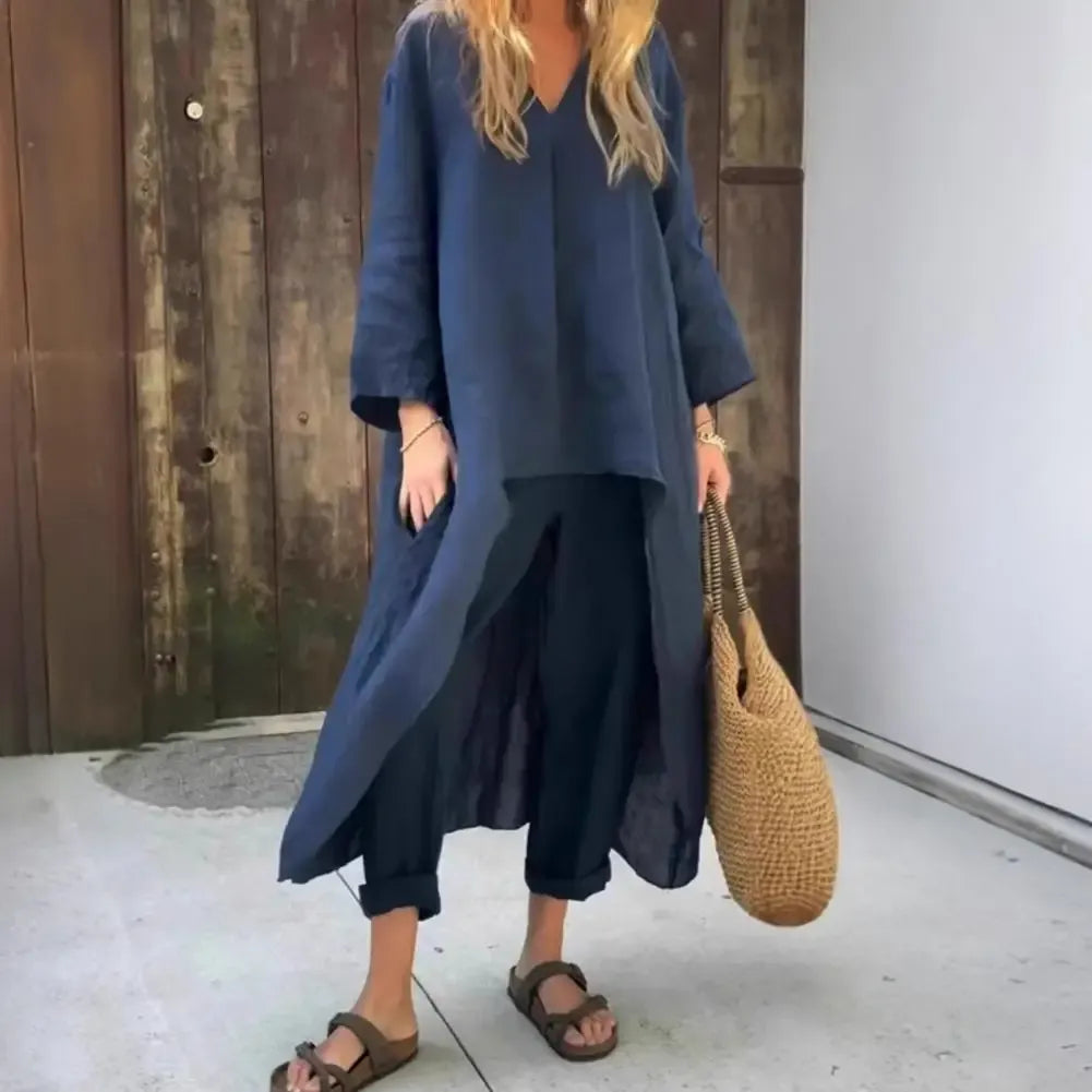 Lucia | Long Vest and Wide-Leg